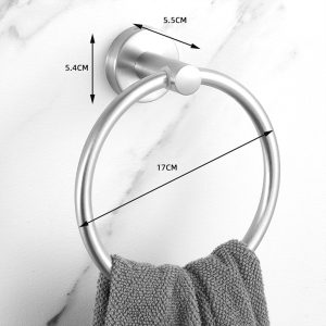 Stainless Steel Brushed Stainless Steel Color Bathroom Kitchen Organizer Self Adhesive Robe Towel Hook