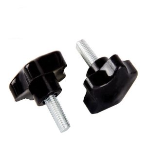 China-Made Bakelite Star Knob with Female Thread Stainless Steel Plastic Hardware Knobs Knurled Design Metric System