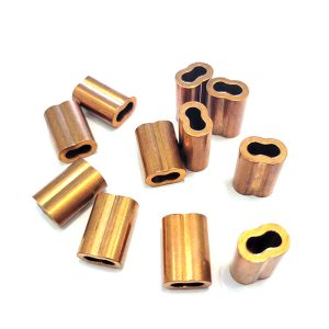 " 5/32" 3/16" 1/4" 8-shaped Copper Hourglass Crimping Loop Sleeve Ferrule Diameter Wire Rope and Cable