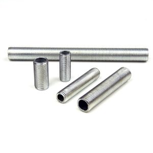 Wholesale Stock Zinc Plated Lighting Pipe Lamp Nipple Tube M6-M20 Full Threaded Rods Fasteners DIN ANSI Standard 25x25mm