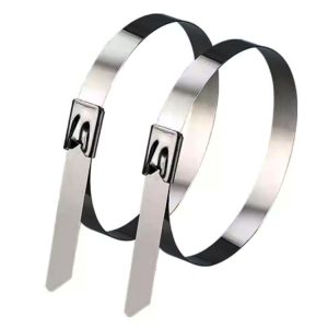 100% New SUS304 Ball Lock Stainless Steel Cable Clip Ties Vibration-Resistant Hy-Gear Series 1 Year Warranty for Pipe Clamps