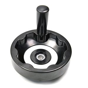 Adjustable Black Threaded Hand Wheel with Revolving Handle