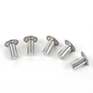 Manufactures Wholesale Round Head Solid Aluminum Rivet with Stainless Steel Cap DIN Standard Size 4.5-8 Bright Finish