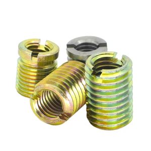 Stainless Steel 302 Metric Coarse Thread ISO Certified Knurled Threaded Inserts Nuts Aluminum Threaded Polished Finish 3-Year