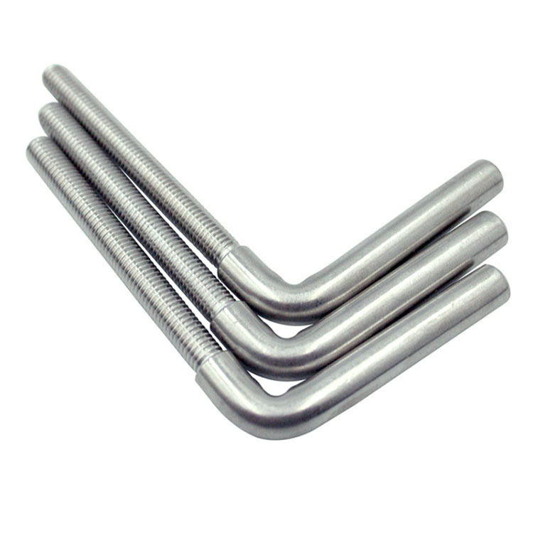 China-made Stainless Steel SUS304 316 1-1/4 Inch - 7-inch Specification X 15-inch L-shaped Concrete Anchoring Bolts