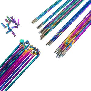 Hot Selling Bicycle Strips14G Spoke and Nipple in rainbow 20mm for Bicycle 20mm