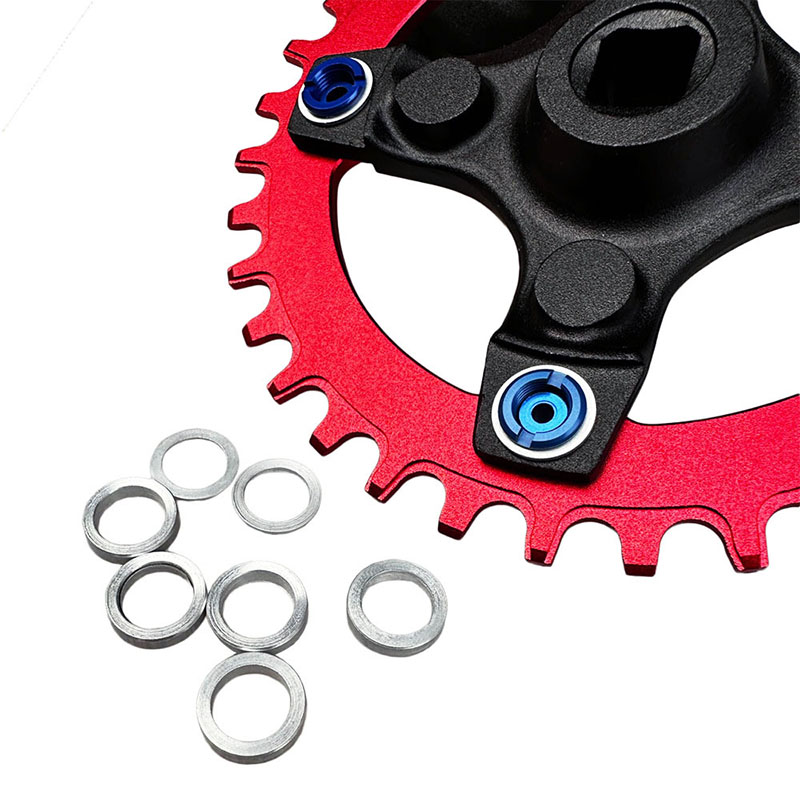 Cycling Double Change Single Crankset Screwss Bolt Gasket Ring PartBike Chain Wheel Screwss Washer Gasket 2mm Thick