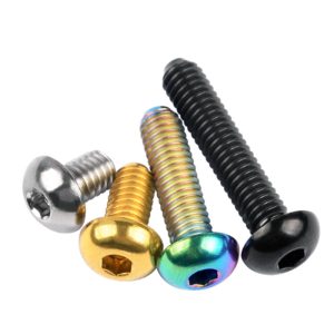 Coloring GR5 Titanium Screw Pan Head Inside the plum Small M5*12mm Bicycle Motorcycle Screw