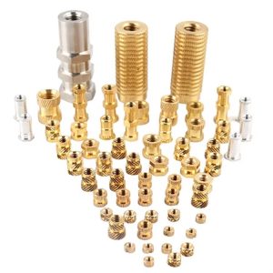 M5M6M8 Round Knurled Brass Standoff Polished Flat Head Nut Plastic Threaded Insert 1/4'' 5/16'' 3/8'' for Mining Applications
