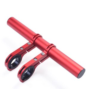 Aluminum Horizontal 20cm Double Rod Shelf Bicycle Mount Holder Bike Handlebar Extender