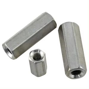 18-8 Stainless Steel Hexagon Long Coupling Nuts Source Factory DIN6334 Metric Passivated Galvanized Fully Threaded Mining
