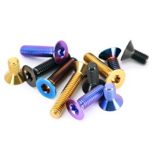Titanium Alloy Flower ColorSlotted Torx Flat Countersunk CSK Head Machine Screw DIN963 ISO14581