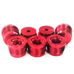 Supply Colorful Single Crankset Bolt Bicycle Chain Ring Wheel Bolt Nuts Security Axle Nut Bicycle Special Aluminum Alloy China