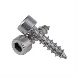 Factory Price M2-M6 Metric Stainless Steel 304 Plain Finish Cup-head Hex Socket Self Tapping Screws