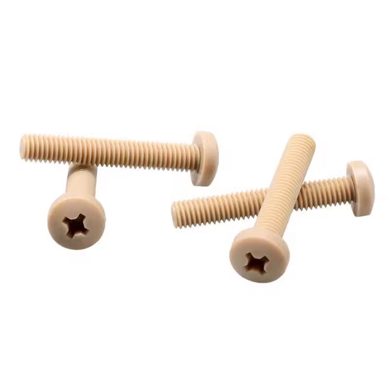 China Factory Metric Nylon Plastic Screws Wholesale M1.2 M3 Pan Head Slotted Thread